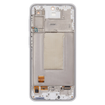 OLED Assembly With Frame Compatible Samsung for Galaxy A37 5G (A376 / 2026) (Refurbished) - White